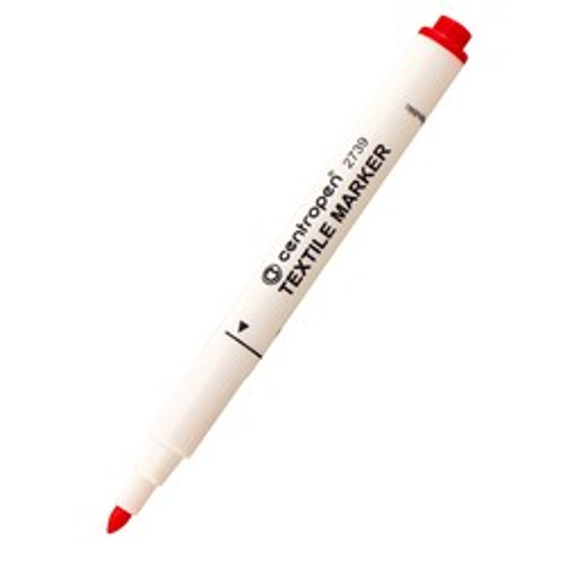Centropen Popisovač 2739 na textil - červený