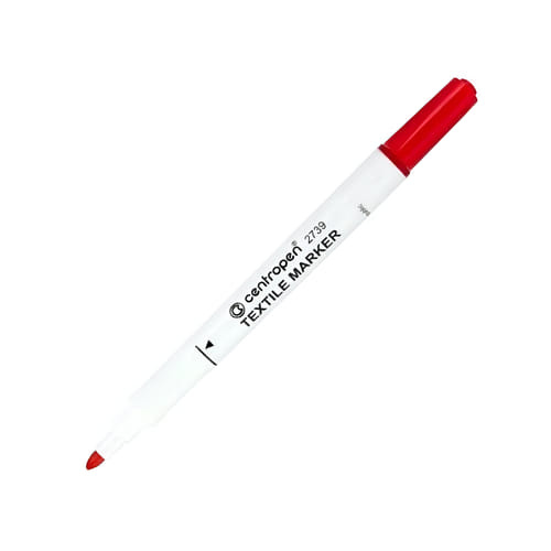 Centropen Popisovač 2739 na textil - červený