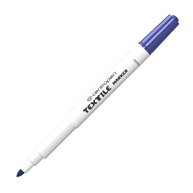 Textilní popisovač Centropen 2739 - modrý, silný