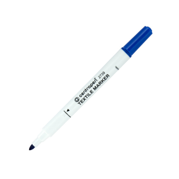 Textilní popisovač Centropen 2739 - modrý, silný
