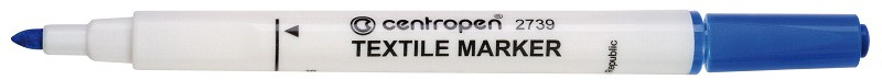 Textilní popisovač Centropen 2739 - modrý, silný