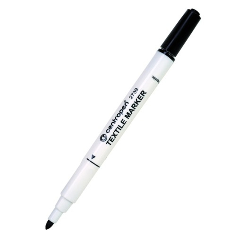 Textilní popisovač Centropen 2739 - černý, silný