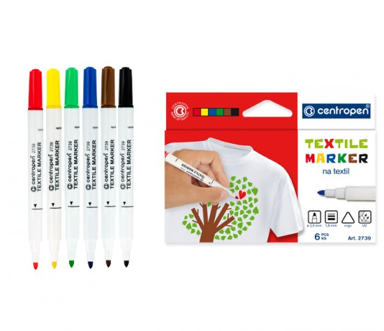 Popisovač CENTROPEN 2739/6 sada textil CENTROPEN, a.s.