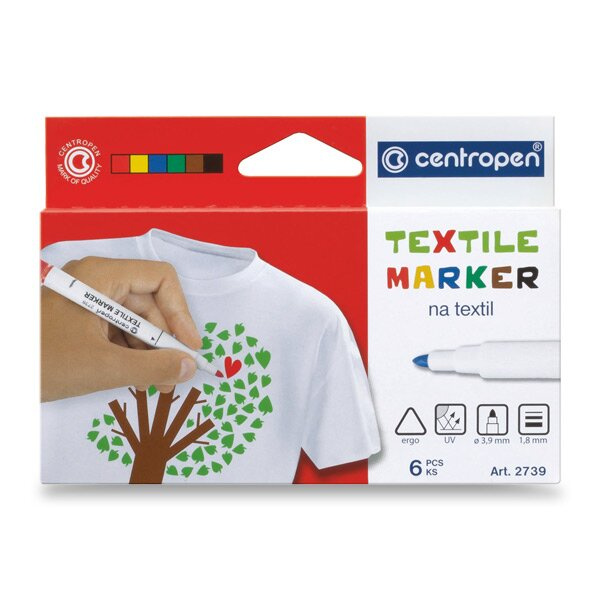 Popisovač CENTROPEN 2739/6 sada textil CENTROPEN, a.s.