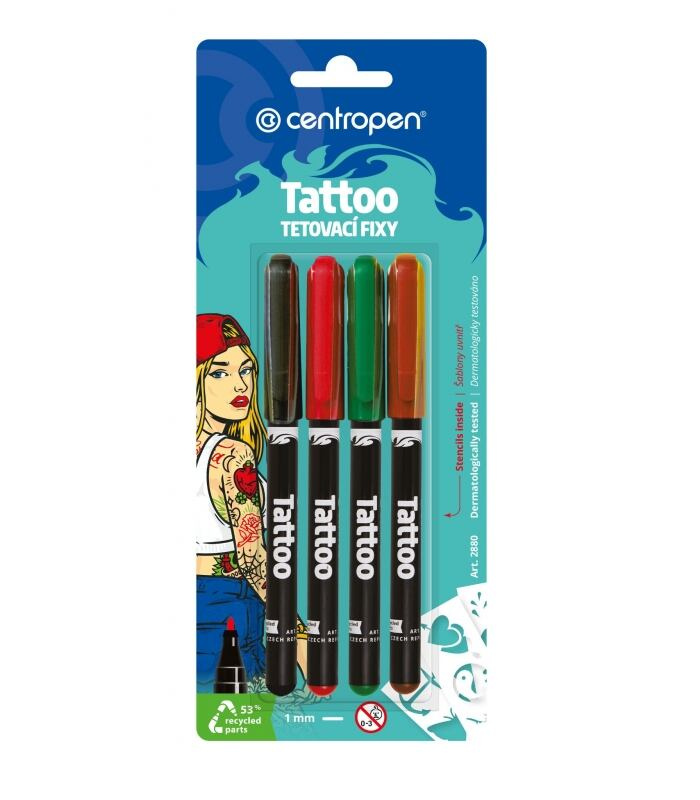 Fix CENTROPEN sada 2880/4 barvy tetovací CENTROPEN, a.s.