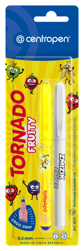 Centropen Popisovač 2675/2 Tornádo Fruity + zmizík, mix barev