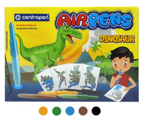 Foukací fixy CENTROPEN 1500/ 5+1 sada DINOSAUR CENTROPEN, a.s.