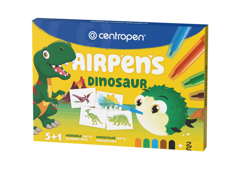 Foukací fixy CENTROPEN 1500/ 5+1 sada DINOSAUR CENTROPEN, a.s.