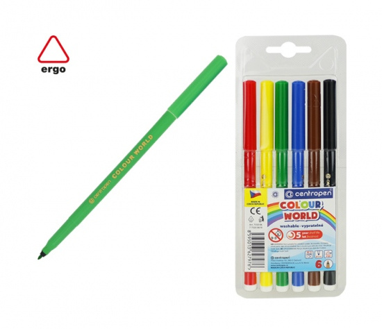 CENTROPEN Fixy 6 barev
