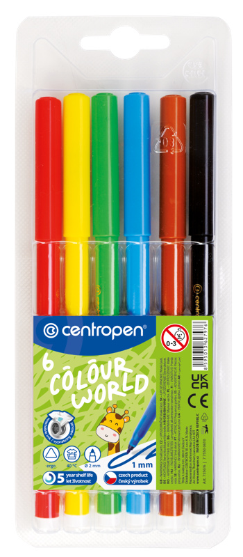 CENTROPEN Fixy 6 barev