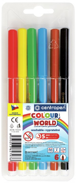 CENTROPEN Fixy 6 barev