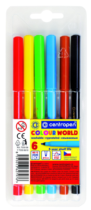 CENTROPEN Fixy 6 barev