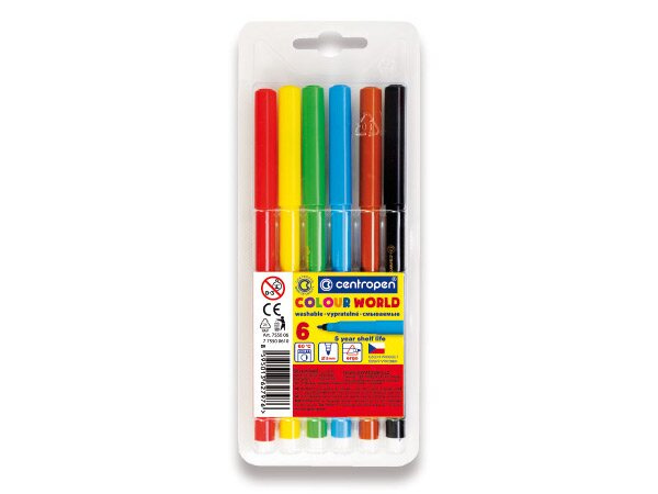 CENTROPEN Fixy 6 barev
