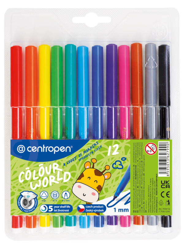 Centropen Colour World 7550 12 ks