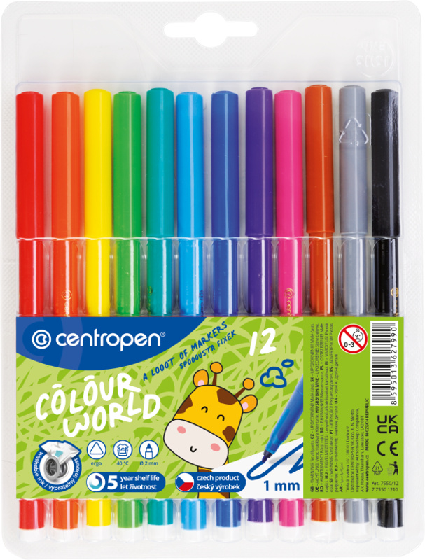 Centropen Colour World 7550 12 ks