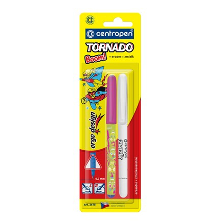 Popisovač Centropen Tornádo + zmizík 2675/2 Boom CENTROPEN, a.s.