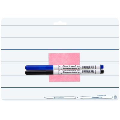 CENTROPEN Stíratelná tabulka A4 (oboustranná) + 2 fixy