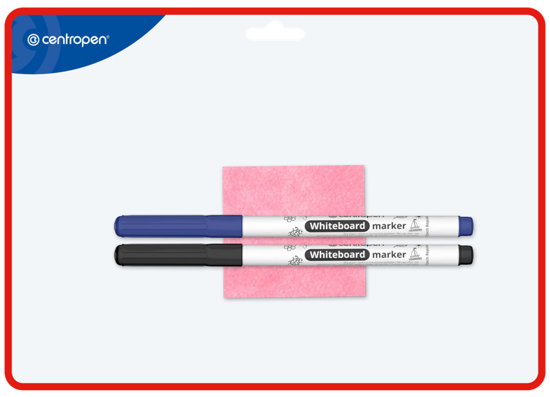 CENTROPEN Stíratelná tabulka A4 (oboustranná) + 2 fixy