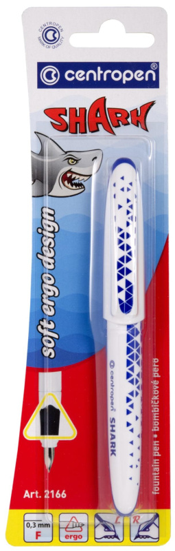 Plnicí pero Centropen SHARK 2166 - ergonomické, iridiový hrot F
