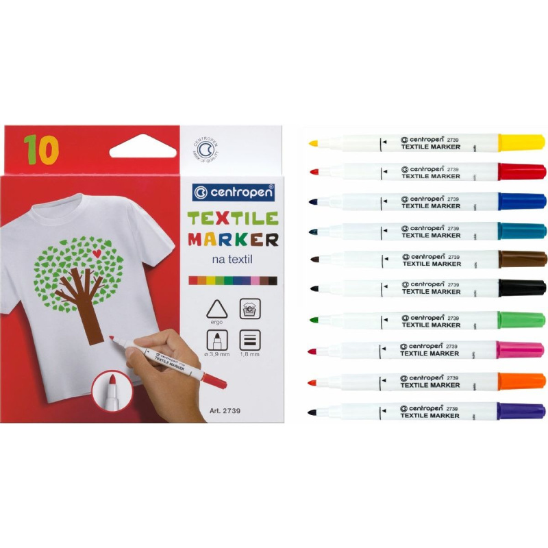 Popisovač CENTROPEN 2739/10 sada textil CENTROPEN, a.s.
