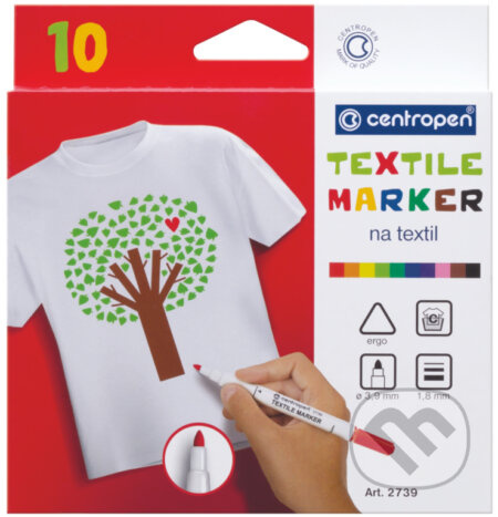 Popisovač CENTROPEN 2739/10 sada textil CENTROPEN, a.s.