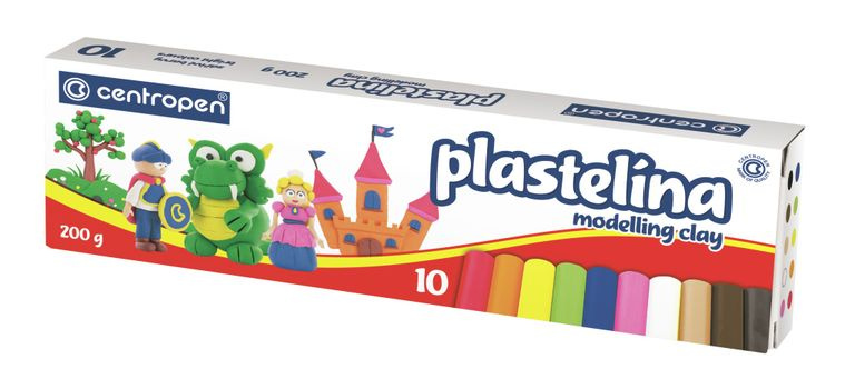 Centropen Plastelína 200 g - 10 barev