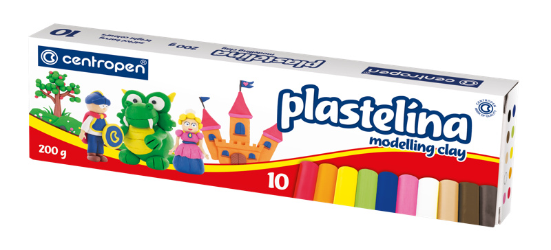 Centropen Plastelína 200 g - 10 barev
