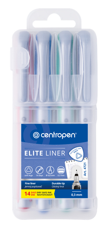 Centropen Elite Liner 4721 F - mikrofix - sada 4 barev