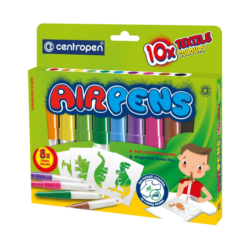 Foukací fixy CENTROPEN 1539/10 sada na textil CENTROPEN, a.s.
