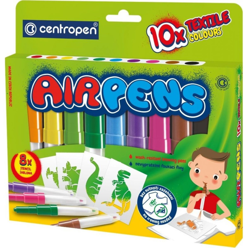 Foukací fixy CENTROPEN 1539/10 sada na textil CENTROPEN, a.s.