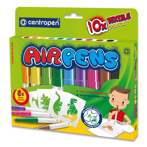 Foukací fixy CENTROPEN 1539/10 sada na textil CENTROPEN, a.s.