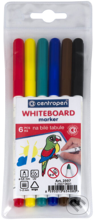 CENTROPEN Popisovače na bílé tabule 6ks