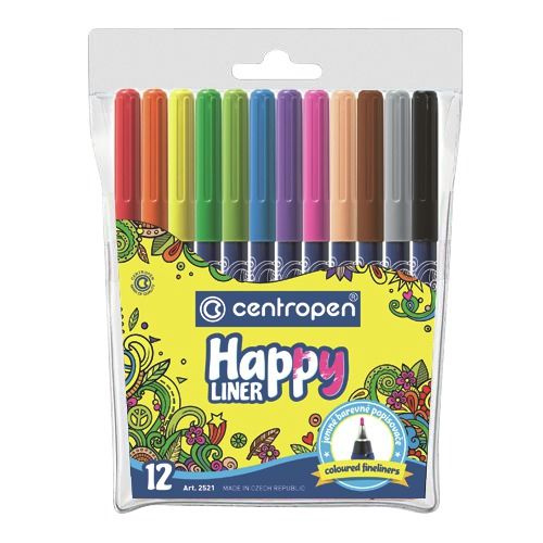 Popisovač CENTROPEN 2521/12 sada HAPPY LINER CENTROPEN, a.s.