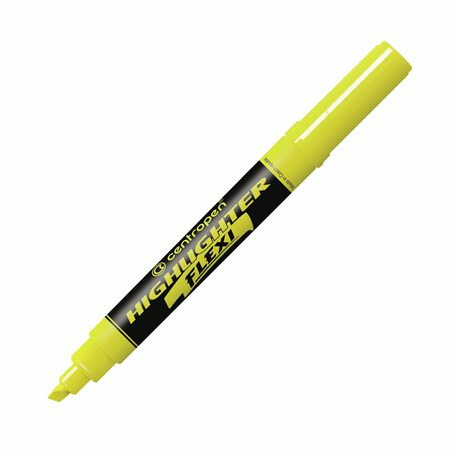Zvýrazňovač Centropen 8542 Flexi, žlutý CENTROPEN, a.s.