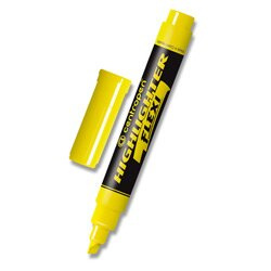 Zvýrazňovač Centropen 8542 Flexi, žlutý CENTROPEN, a.s.