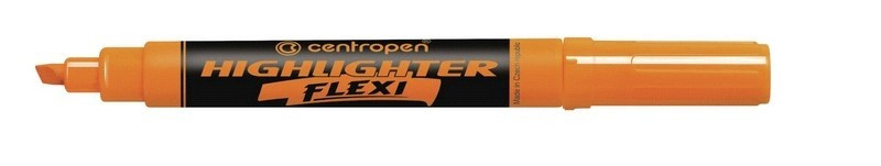 Zvýrazňovač Centropen 8542 Flexi, oranžový  CENTROPEN, a.s.