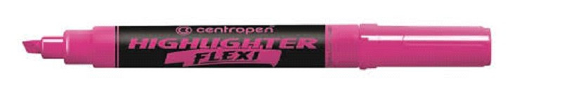 Zvýrazňovač Centropen 8542 Flexi, růžový  CENTROPEN, a.s.