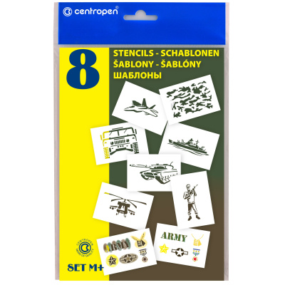 Šablony na foukací fixy Centropen set M+ CENTROPEN, a.s.