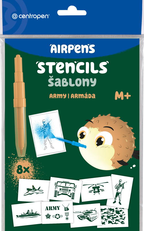 Šablony na foukací fixy Centropen set M+ CENTROPEN, a.s.