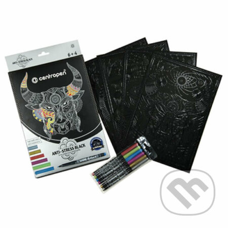 Antistresové omalovánky s 6 metalickými fixy, Centropen Anděl Přerov s.r.o.