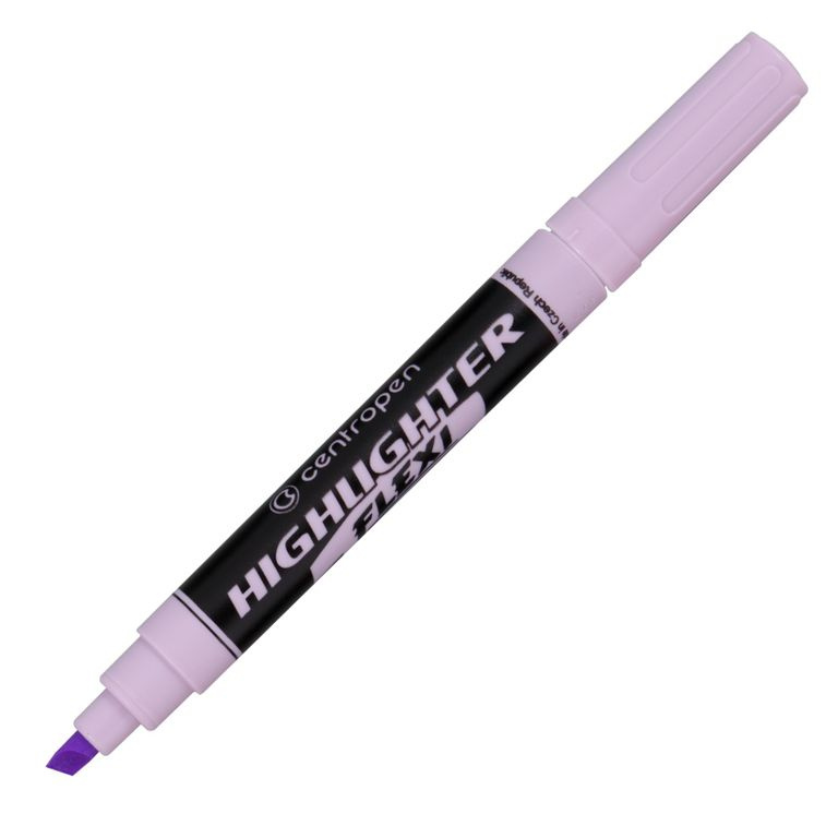 Zvýrazňovač Centropen 8542 Flexi, fialový pastelově CENTROPEN, a.s.
