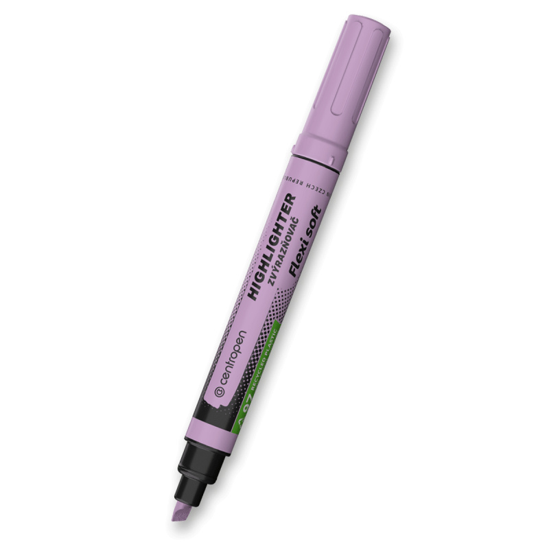 Zvýrazňovač Centropen 8542 Flexi, fialový pastelově CENTROPEN, a.s.