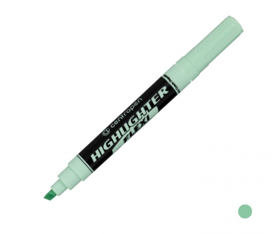 Zvýrazňovač Centropen 8542 Flexi, zelený pastelově CENTROPEN, a.s.