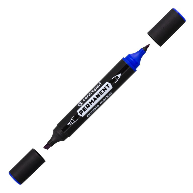 Popisovač Centropen Double 1666 modrý Permanentní CENTROPEN, a.s.