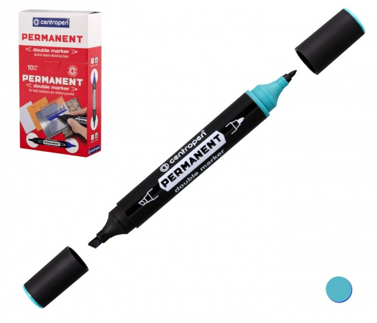 Popisovač Centropen Double 1666 zelený Permanentní CENTROPEN, a.s.
