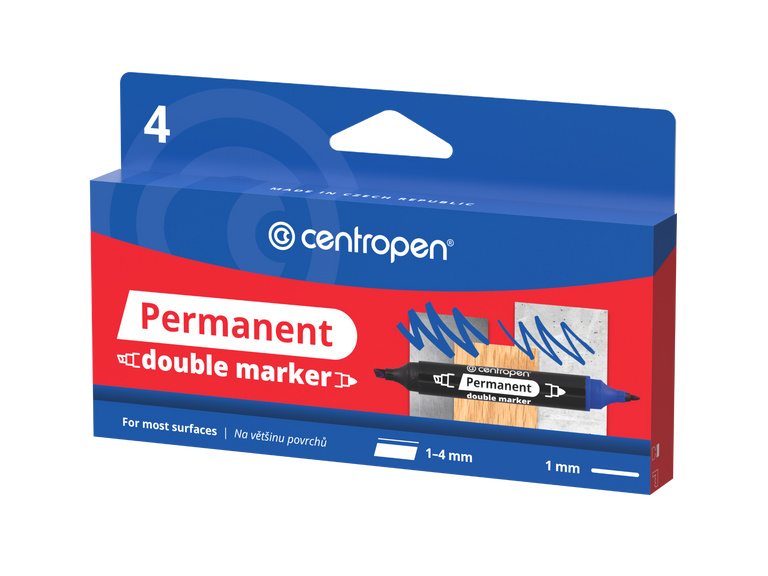 Popisovač Centropen Double 1666/4 Permanentní CENTROPEN, a.s.