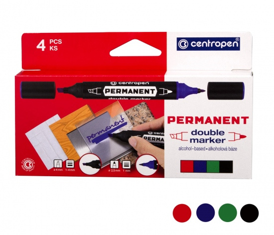 Popisovač Centropen Double 1666/4 Permanentní CENTROPEN, a.s.