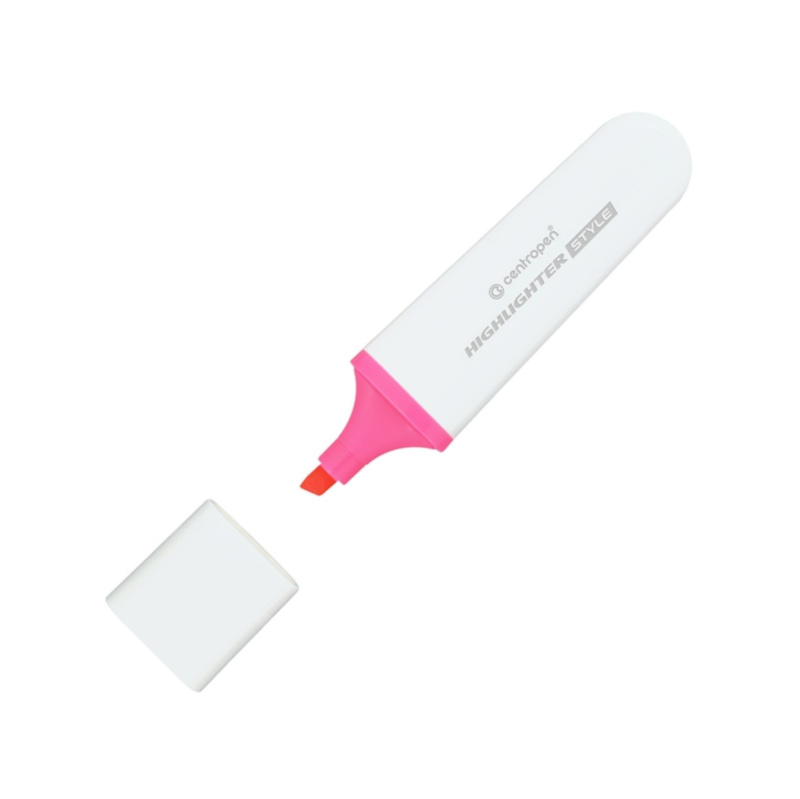 Zvýrazňovač Centropen 6252 růžový, plochý CENTROPEN, a.s.