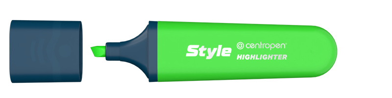 Zvýrazňovač Centropen 6252 zelená, plochý CENTROPEN, a.s.