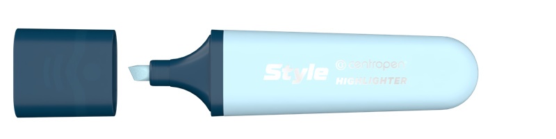 Zvýrazňovač Centropen 6252 modrý pastelově, plochý CENTROPEN, a.s.